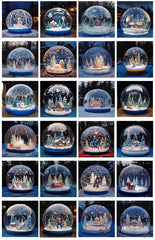 NB-TE048 Inflatable snow globe Christmas bubble house Balloon blowing bounce house for jumping