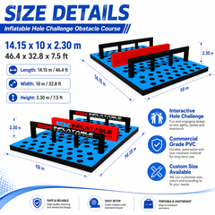 NB-OB065 Custom Inflatable 5k Obstacle Course Racing Track For Adventure Parks And Event Rentals