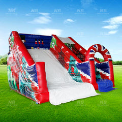 NB-SL047 Customized outdoor water park mermaid pool water slides inflatable slide inflatable Bouncer water slide for adult