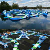 NB-WP025 Inflatable Floating Water Park with Obstacle Course for Kids and Adults, Designed for Open Water Fun in Sea or Lake