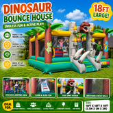 NB-BC120 Dinosaur Inflatable Bounce House With Slide Commercial Grade PVC Kids Jumper Castle for Backyard Party Event Rental