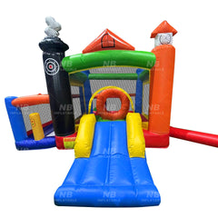 NB-BC104 Kids inflatable moonwalk combo  jumper bouncer bouncy castle commercial jumping bounce house party for sale