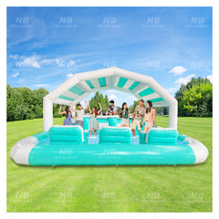 NB-PB028 Customized Backyard Water Swimming Pool Inflatable Sofa Pool bar Pub House Blow up Bars for Adults Party
