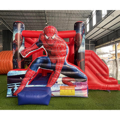 BC-198 Spider man inflatable bouncer factory high quality jumping castle slide combo commercial bounce house for party rental