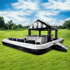 NB-PB005 Inflatable Swimming Pool PVC Water Inflatable Pool Bar With Seats Leisure Platform Inflatable Floating Pool Bar For Party