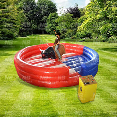 NG-SG060  Inflatable Mechanical Games Rodeo Bull Riding Machine for Party Commercial Crazy Bull Ride can be custom