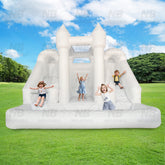 NB-WH020 Commercial Grade Inflatable White Bounce House Castle PVC Jumper with Air Blower for Weddings