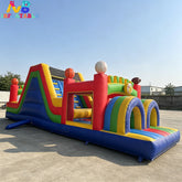 NB-OB060 Small Inflatable Obstacle Course Bounce House With Slide Sports Themed Inflatable Playground for Kids Outdoor Party Events