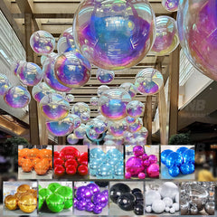 NB-MB007 Inflatable Mirror Balls Sphere PVC Large Reflective Mirror Balloon Big Shiny Ball For Disco Christmas Wedding Party Events Decor