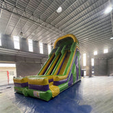 NB-SL030 Purple tropical waterslide combo bounce house inflatable water slide with pool bounce house water slides inflat slide