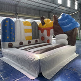 NB-BC059 Commercial PVC Bouncy Mini Toddler White Bounce House Inflatable Wedding Bouncer Castle with Ball Pool Slide Pit for Rental