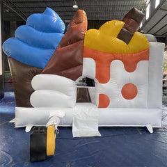 NB-BC059 Commercial PVC Bouncy Mini Toddler White Bounce House Inflatable Wedding Bouncer Castle with Ball Pool Slide Pit for Rental