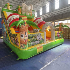 NB-SL032 Hot sale dual inflatable water slide double lane inflatable water slide with detachable pool for sale