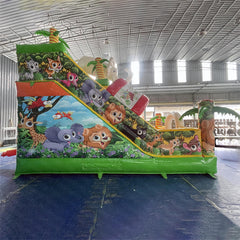 NB-SL032 Hot sale dual inflatable water slide double lane inflatable water slide with detachable pool for sale