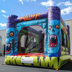 NB-BC079 Commercial inflatable bouncy castle pumpkin jeux gonflable haunted children jumping bounce house halloween party for kids