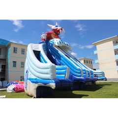 NB-SL035 Commercial Kids Double Lane Water Slide Inflatable Water Slides Pools For Sale