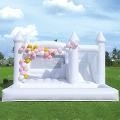 NB-WH007 Custom Commercial Adult And Kids White Inflatable Bouncy House For Wedding Party Rental