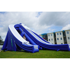 NB-SL041 Commercial 30ft Tall Dual Lane Inflatable Water Slide inflatable tropical palm tree Blue Crush water slide