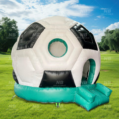 BC-216 Commercial PVC soccer bouncy castle inflatable jumping bouncer sports themed igloo round ball football bounce house for kids
