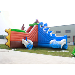 NB-SL040 Inflatable water slide adult and children inflatable water slide outdoor rock climbing wall slide and small splash pool