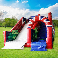 NB-SL047 Customized outdoor water park mermaid pool water slides inflatable slide inflatable Bouncer water slide for adult