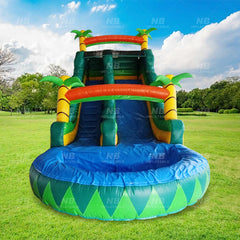 NB-SL043 Custom Tropical fiesta breeze waterslides commercial grade inflatable water slide for kids adults