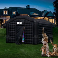 NB-TE034 Custom oxford Portable Party Tent House Black Inflatable Cube Party Nightclub Tent Inflatable Night Club Tent