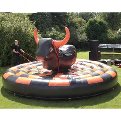 NG-SG044  Carnival commercial inflatable mechanical rodeo bull adult kids interactive sport games inflatable mechanical bull ride