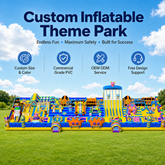 Custom Commercial Inflatable Theme Park Giant Outdoor Amusement Playground Obstacle Course Events Rental Family Fun PVC Material