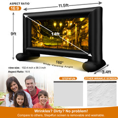 NB-SC001 14ft Inflatable Projector Screen Pvc Inflatable Movie Screen Outdoor For Theater Rear Screen Movie Inflatable
