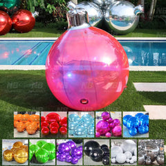 NB-MB019 Inflatable Christmas Balloon Event Party Big Shinny Pvc Sealed Bubble Iridescent Ball Metallic Sphere Inflatable Mirror Ball