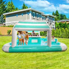 NB-PB028 Customized Backyard Water Swimming Pool Inflatable Sofa Pool bar Pub House Blow up Bars for Adults Party