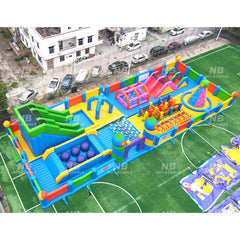 NB-OB057 Outdoor Giant Inflatable Big Bounce Theme Outdoor Park Playground Inflatable castle slide combo Inflatable obstacle course