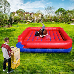 NG-SG056  Amusement party commercial inflatable mechanical bull bullfighting inflat games inflatable rodeo bull riding machine for adult