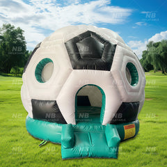 BC-216 Commercial PVC soccer bouncy castle inflatable jumping bouncer sports themed igloo round ball football bounce house for kids
