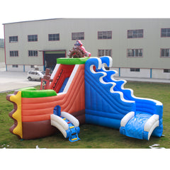 NB-SL040 Inflatable water slide adult and children inflatable water slide outdoor rock climbing wall slide and small splash pool