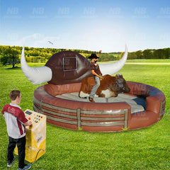 NG-SG070 Inflatable Mechanical Games Rodeo Bull Riding Machine for Party Commercial Crazy Bull Ride can be custom