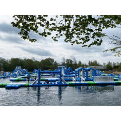 NB-WP025 Inflatable Floating Water Park with Obstacle Course for Kids and Adults, Designed for Open Water Fun in Sea or Lake