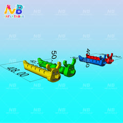 NG-SG036 Inflatable Dragon Boat Soft Toy Inflatable Land Dragon Boat Racing Games for Team Building