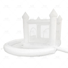 NB-WH016 Kids party inflatable bouncer jumper castle pvc wedding commercial inflatable white bounce house with ball pit pool