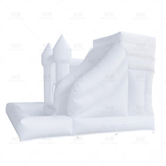 NB-WH014 Kids party mini bouncer jumper castle modern outdoor white toddler inflatable bounce house with ball pit air blower birthday