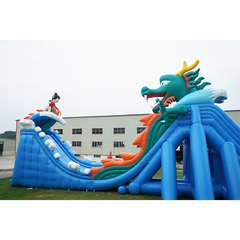 NB-SL038 Factory customized kids heavy duty waterslides marble double lane inflatable palm tree water slide for adult