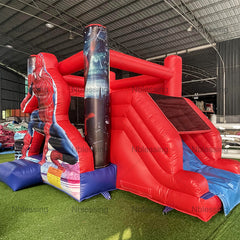 BC-198 Spider man inflatable bouncer factory high quality jumping castle slide combo commercial bounce house for party rental