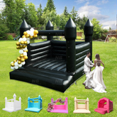 NB-WH012 Inflatable White Bounce House Professional Jumping Bouncy Castle Bouncer for Wedding Party with Free Repair kits