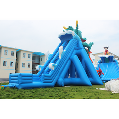 NB-SL038 Factory customized kids heavy duty waterslides marble double lane inflatable palm tree water slide for adult