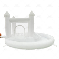 NB-WH005 Commercial Luxury All White Wedding Bouncer Jumping Bouncy Castle Inflatable White Bounce House