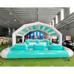 NB-PB028 Customized Backyard Water Swimming Pool Inflatable Sofa Pool bar Pub House Blow up Bars for Adults Party