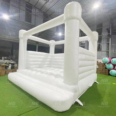 NB-WH015 Commercial white indoor outdoor kids jumper inflatable bouncer bouncy castle white bounce house with ball pit pool wedding party