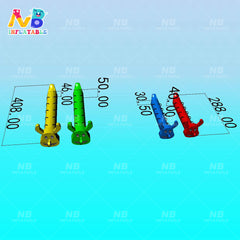 NG-SG036 Inflatable Dragon Boat Soft Toy Inflatable Land Dragon Boat Racing Games for Team Building