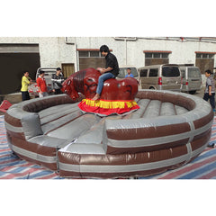 NG-SG050 Commercial adults electric sport games outdoor mechanical bull riding machine controls inflatable rodeo bull ride for sale